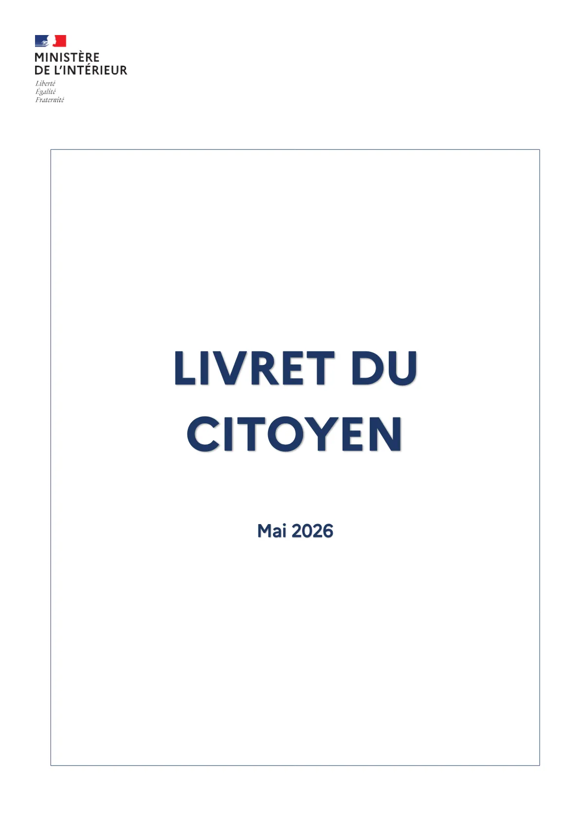 Page 1 du Livret du Citoyen